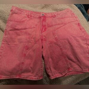 Pink baggy shorts